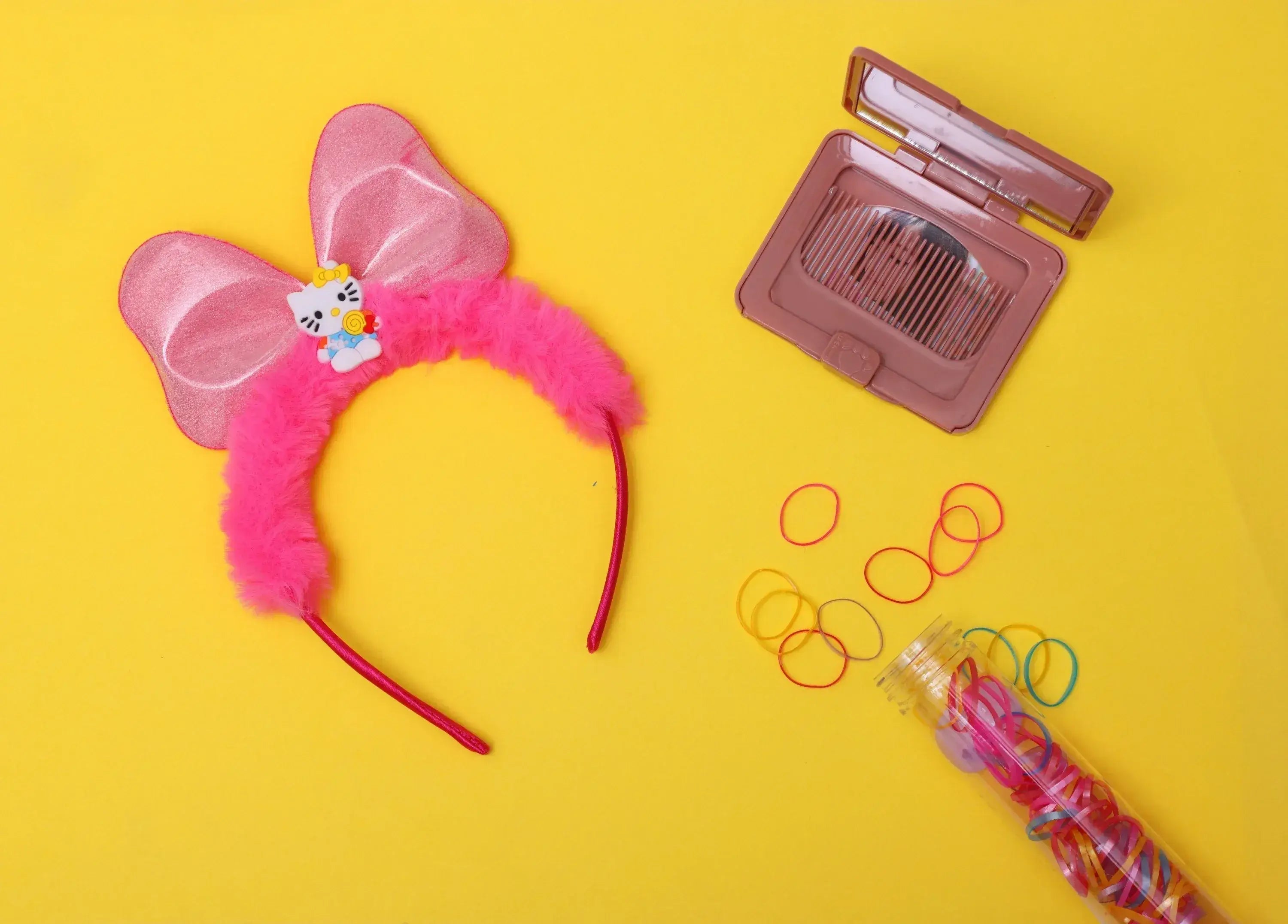 iLearnNGrow Hello Kitty Hair Accessories Set (Hot Pink) - ilearnngrow Learning Solutions Pvt Ltd
