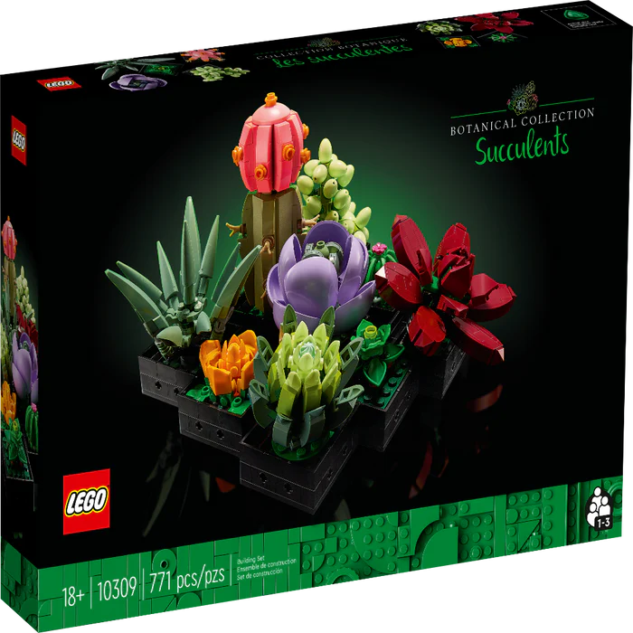 LEGO Botanicals Succulents 10309 Plant Decor Building Kit for Adults; Build a Succulents Display Piece for The Home or Office