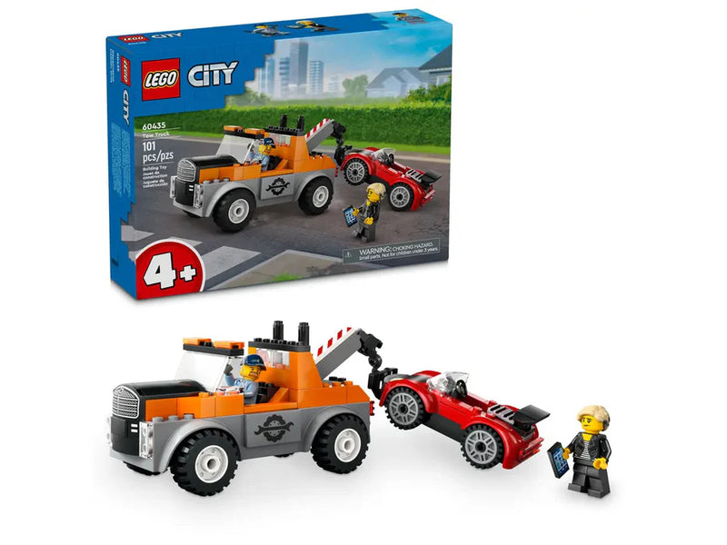 LEGO 60435 City Tow Truck And Sports Car Repair 101 Pieces Color May Very