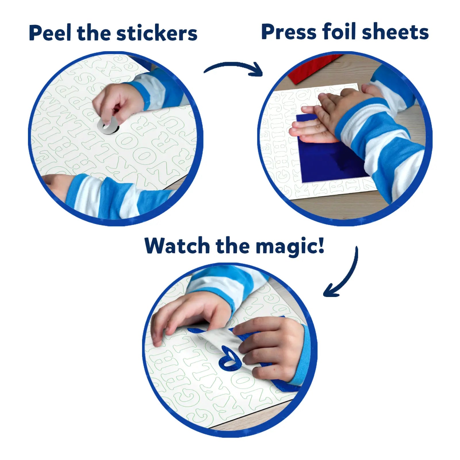 Skillmatics Foil Fun Letter & Number Stickers | No Mess Art Kit (ages 5+) | Multicolor