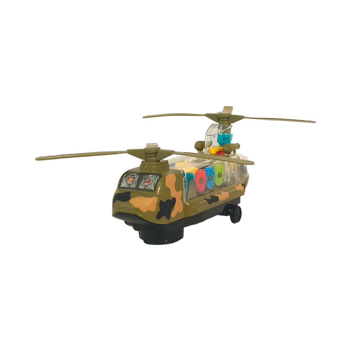 Gears Transporter Helicopter Musical Toy for Kids - Multicolor