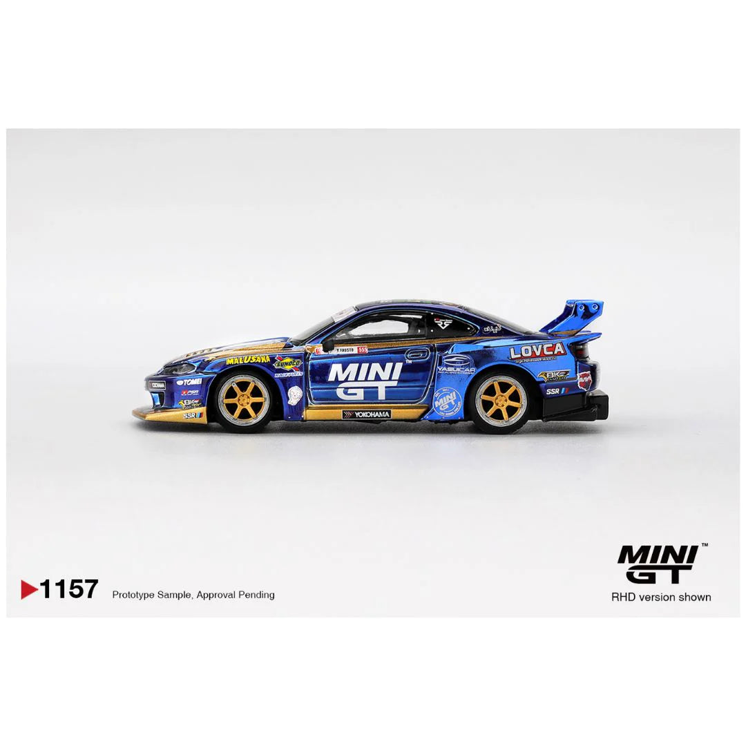 MINI GT #1157 Nissan Silvia S15 LB-Super Silhouette #555 Team MINI GT Liberty Walk 2025 Formula Drift