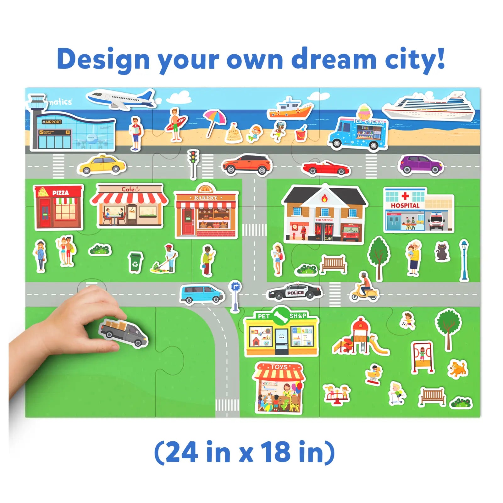 Magnetopia - Design Your City | Interactive Pretend Play Set | Multicolor