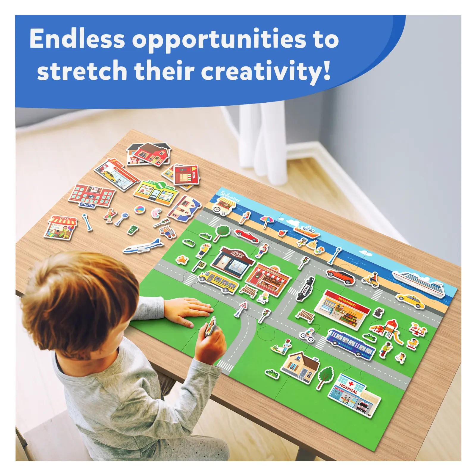 Magnetopia - Design Your City | Interactive Pretend Play Set | Multicolor