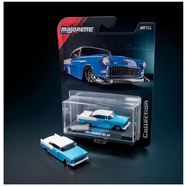 Majorette - Combo Pack of 2 Cars - 1955 Chevrolet Bel Air & 1995 Honda MSX-R Gt - Collector Edition