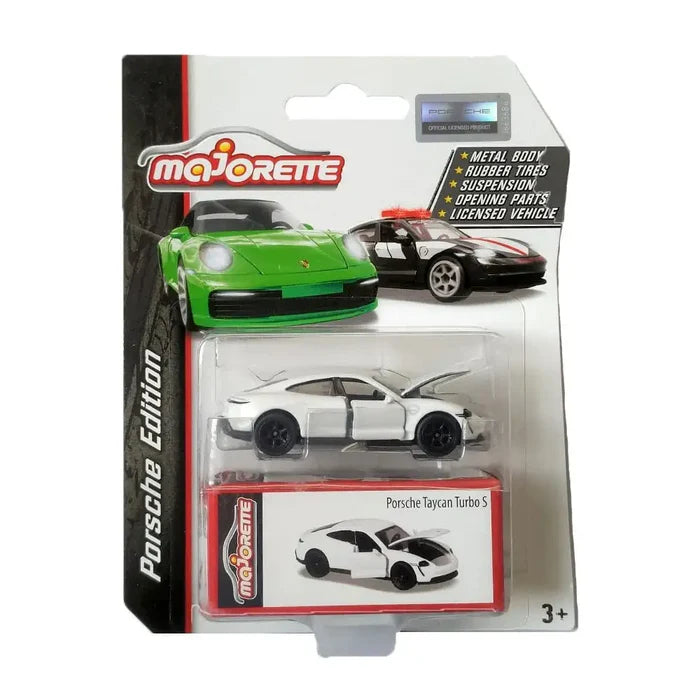 Majorette - Porsche Taycan Turbo S - White - Porsche Edition