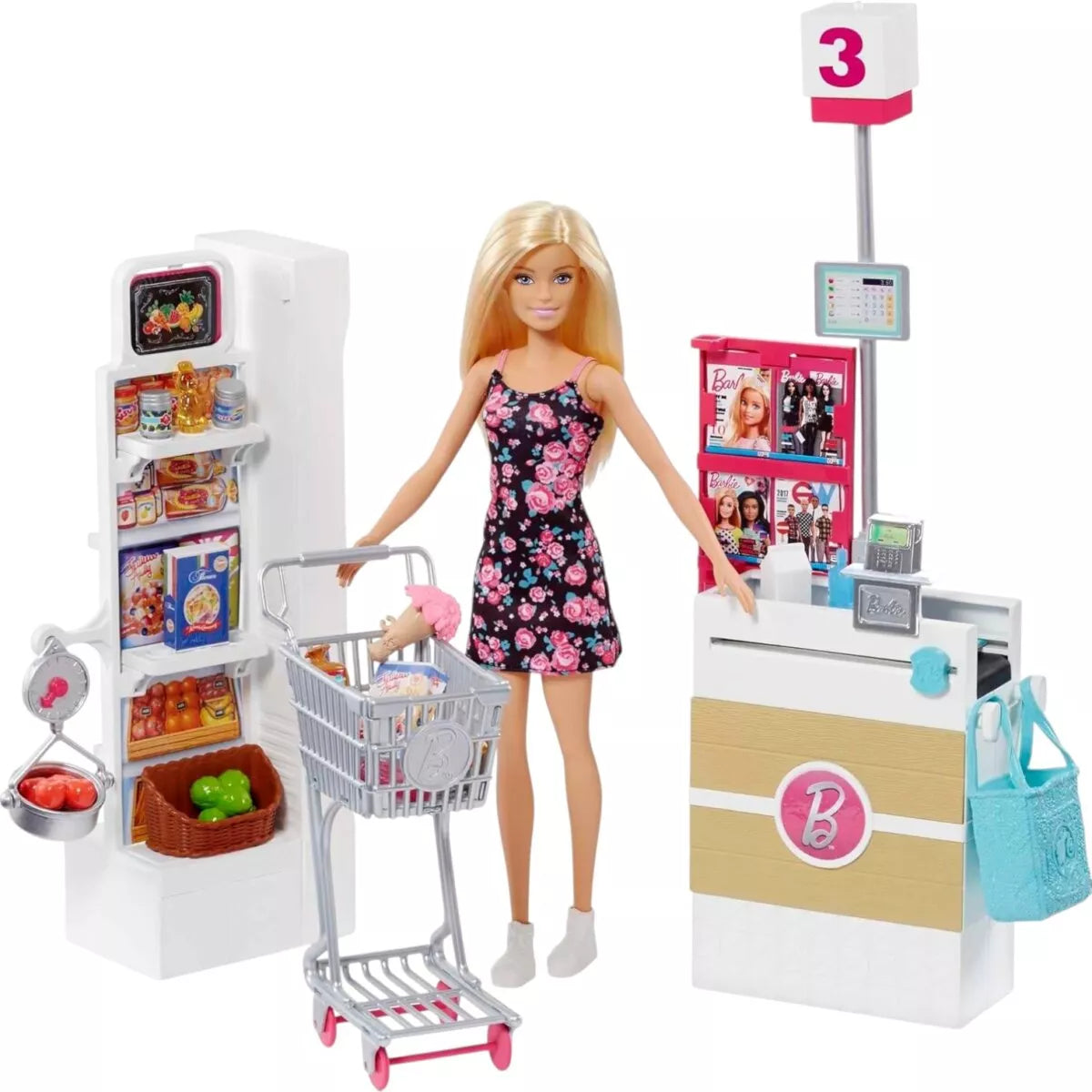 Barbie Supermarket Playset | Shop, Scan and Play with Realistic Market Fun | 3+ Years