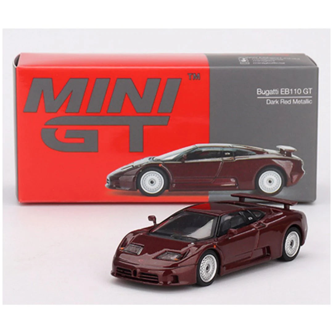 MINI GT #806 Imported Edition - Bugatti EB110 GT - Dark Red Metallic - Box Packing