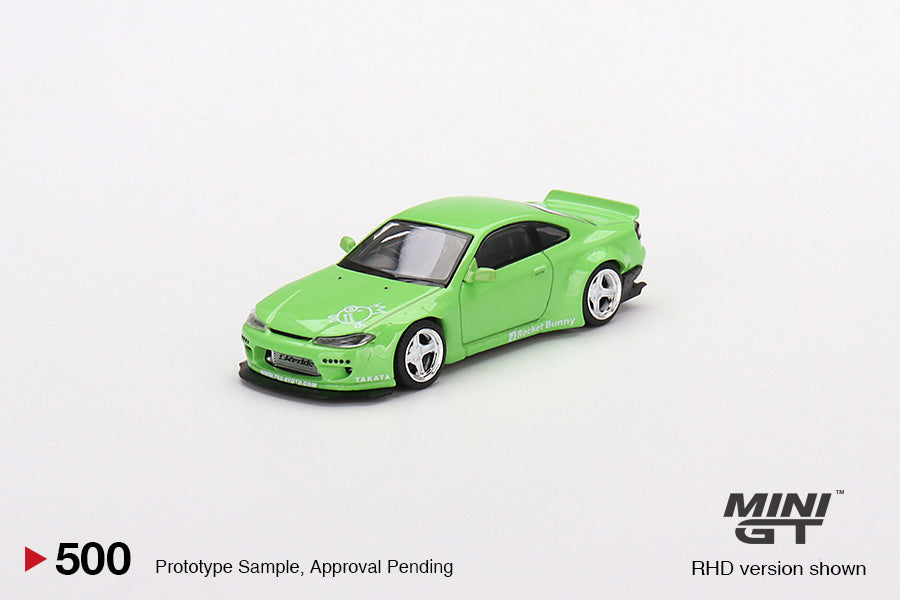 Mini GT - Nissan Silvia (S15) Rocket Bunny Green RHD (MGT00500) [BOX VERSION]