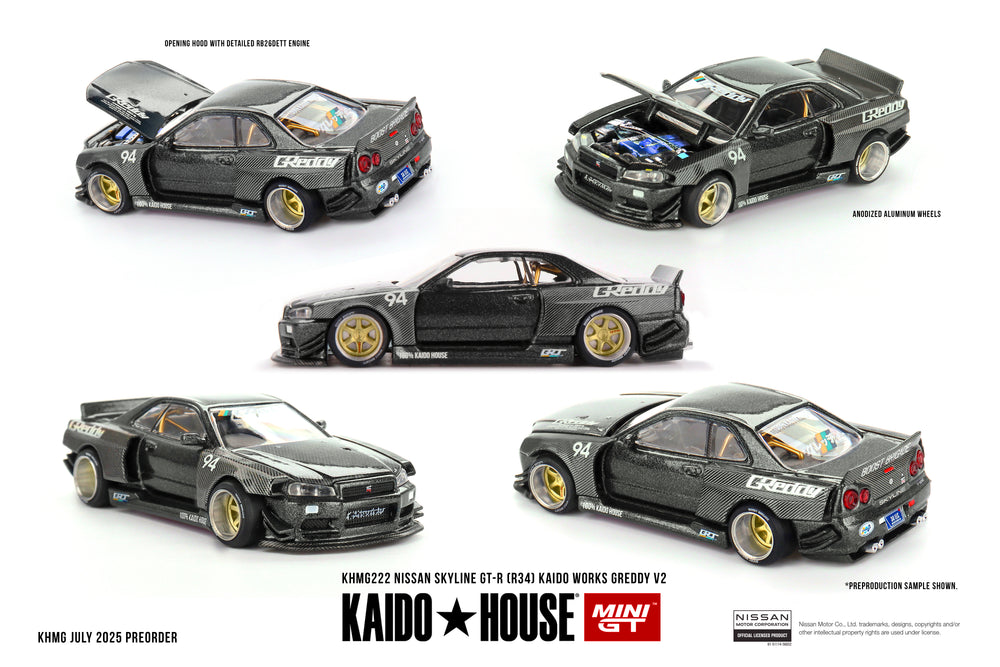 MINI GT Imported Edition - Kaido House - Niaan Skyline GT-R (R34) Kaido Works V2 - #222
