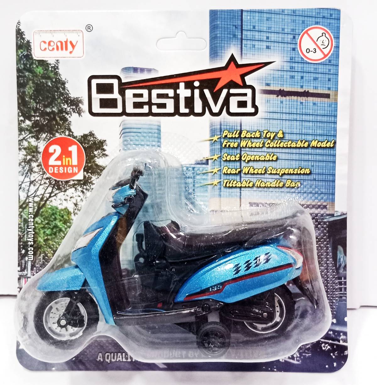 Centy Toys Bestiva scooty Toy - Pull Back Action - Multicolor