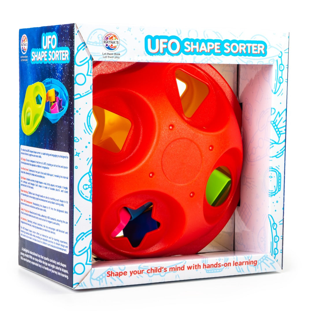 RATNA'S UFO Shape Sorter with Different Colourful Shapes - Kids Activity Toys