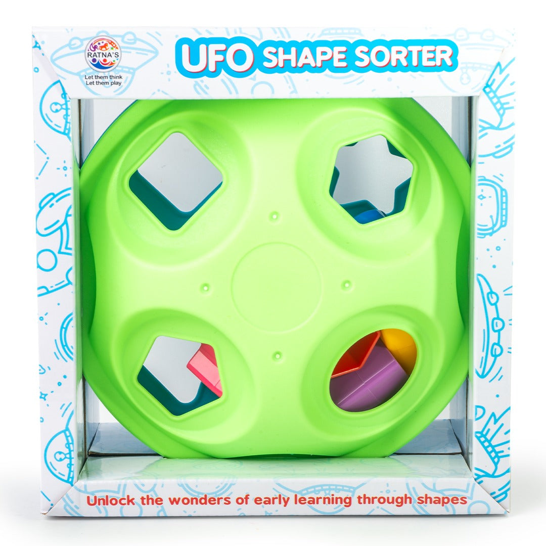 RATNA'S UFO Shape Sorter with Different Colourful Shapes - Kids Activity Toys