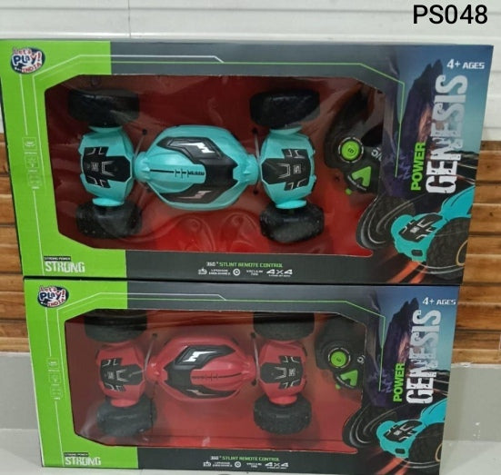 Power Genesis Stunt Twisted Open Wheel Remote Control Climbing Stunt Motion Car For Kids- Multicolor