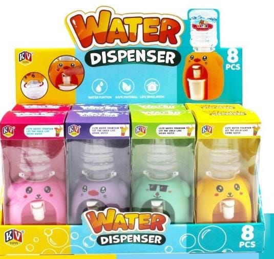 Mini Water Dispenser Baby Toy Drinking Water Cooler With Colorful Cartoon Design For Kids - Assorted color