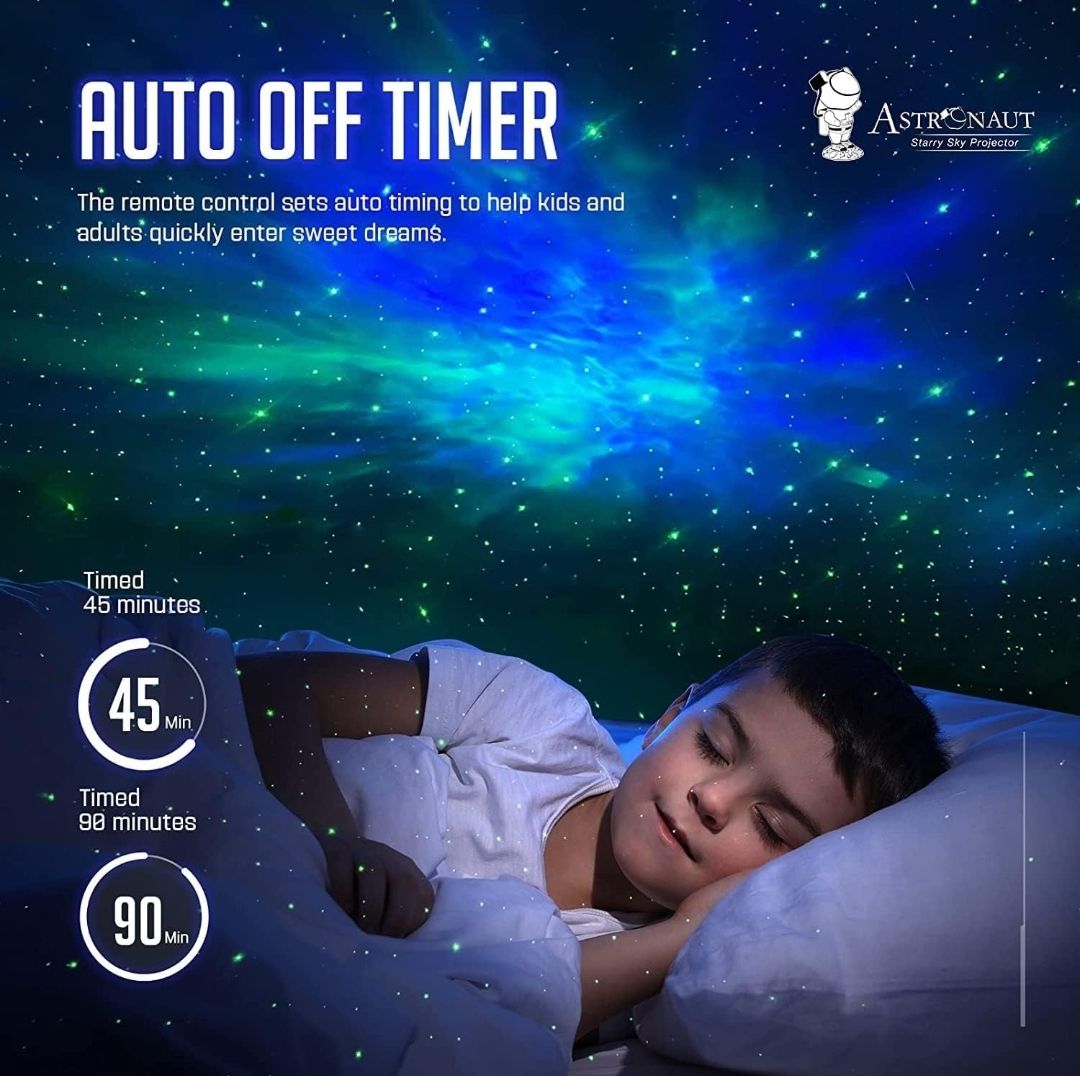 Astronaut Space Projector - Remote Operated - 360 Degree Rotating, Projection Night Light with Remote Control LED Night Lamp Nebula Star & Galaxy Projector