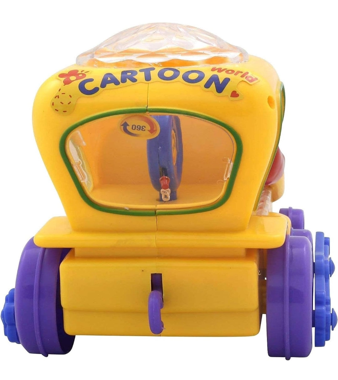 Battery Operated Big Bear Pooh Train With Beautiful Lighting Music Effect Toy For Kids - Multicolor - Without Box