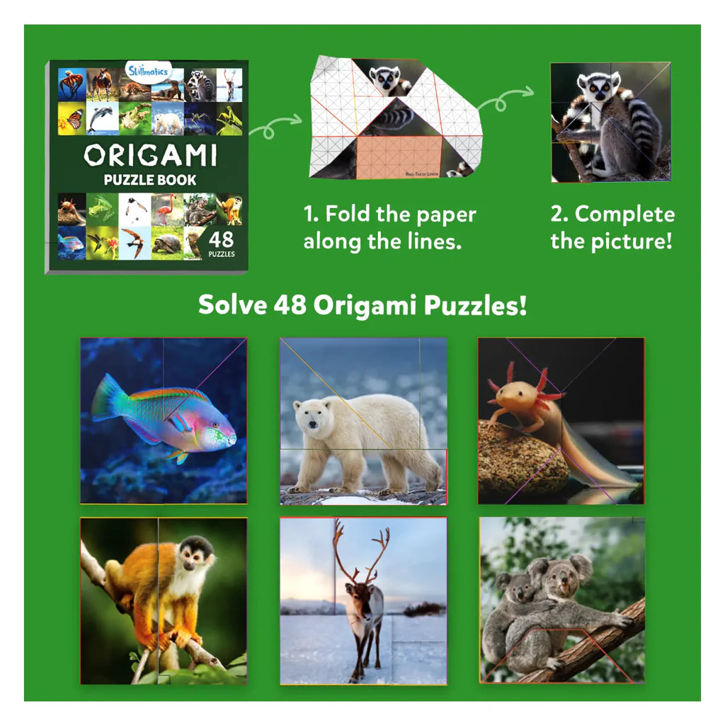 Skillmatics Craftopedia: Coolest Creatures | Origami Puzzle Book | Ages 6+