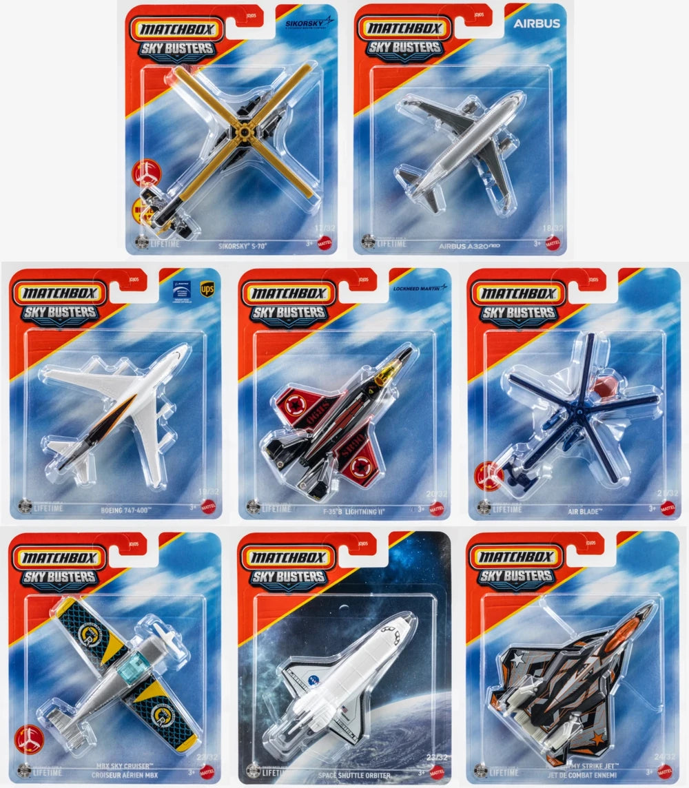 Matchbox - Sky Busters – Set of 8 Die-Cast Aircraft Models - JDJ05 - 955J