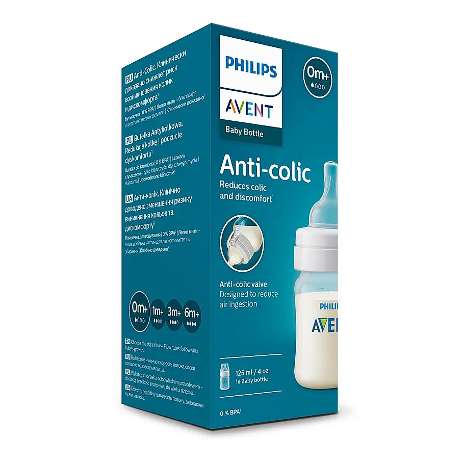 Philips Avent (0M+) Anti-colic baby bottle SCF810/10 | SCY100/10 | 125Ml 4oz ( Cordlife )