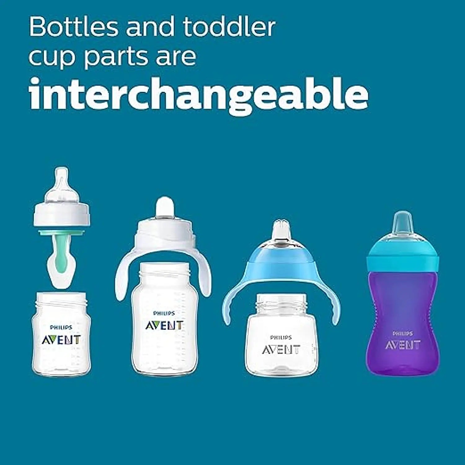 Philips Avent (0M+) Anti Colic Feeding Bottles for Newborn Babies | BPA Free | SCF810/20 | SCY100/20 | 125Ml-4oz