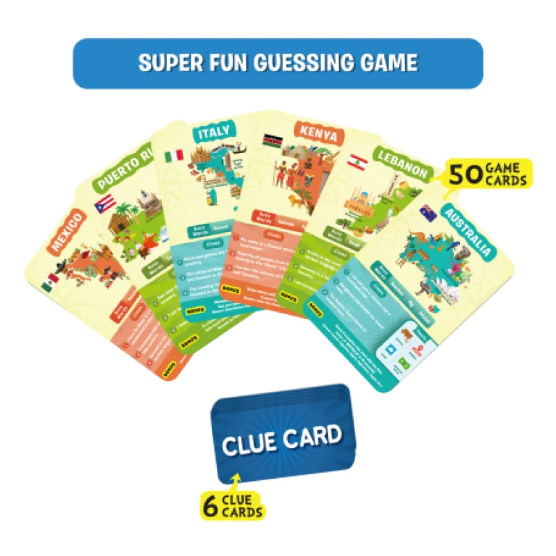 Guess in 10: Countries Of The World | Trivia card game (ages 8+)