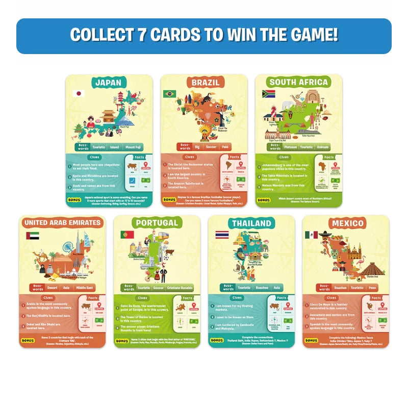 Guess in 10: Countries Of The World | Trivia card game (ages 8+)