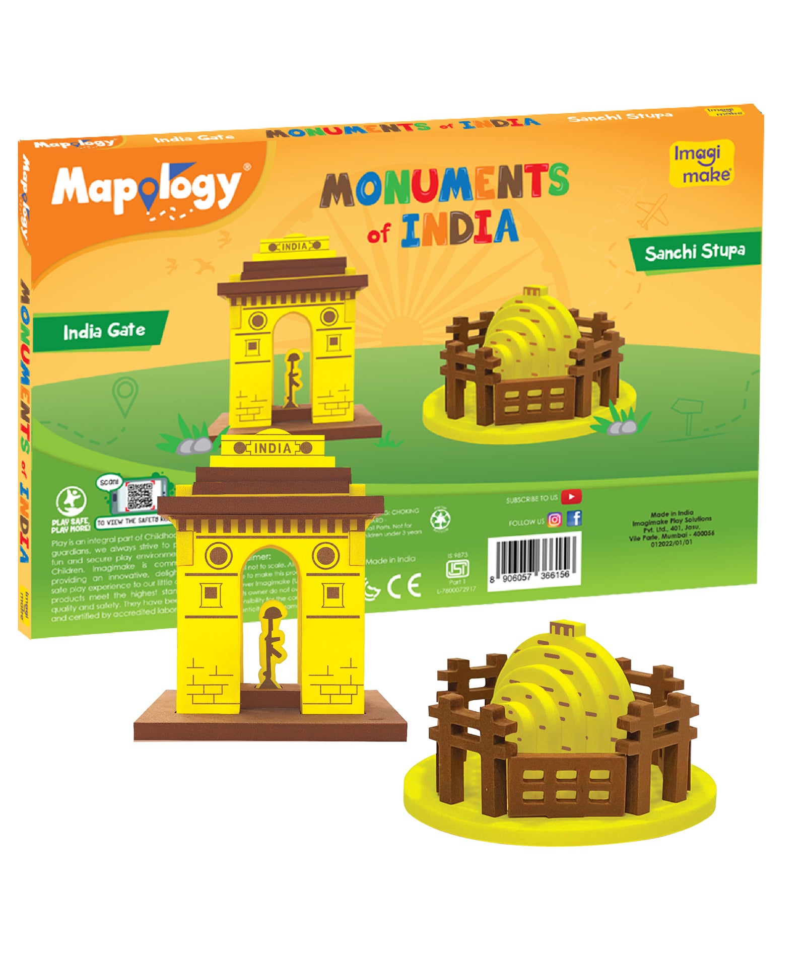 ImagiMake Mapology Monuments of India - Color may Vary