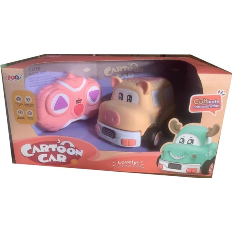 Cute Cartoon RC Car with Music – Safe & Fun Remote-Controlled Toy for Kids
