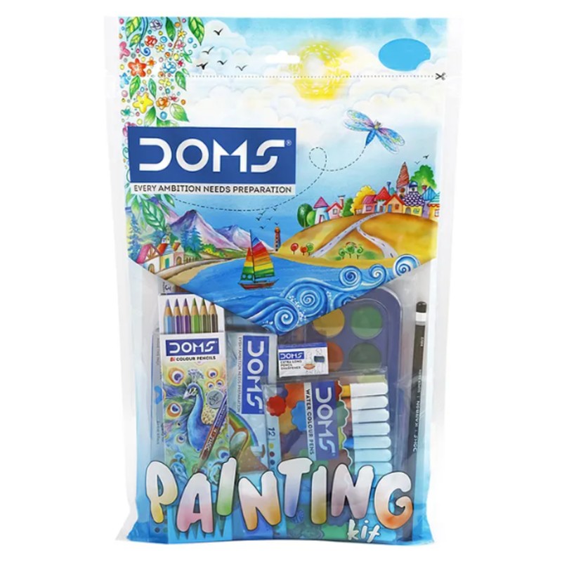 Doms Painting Kit Includes 9 Items - Multicolor
