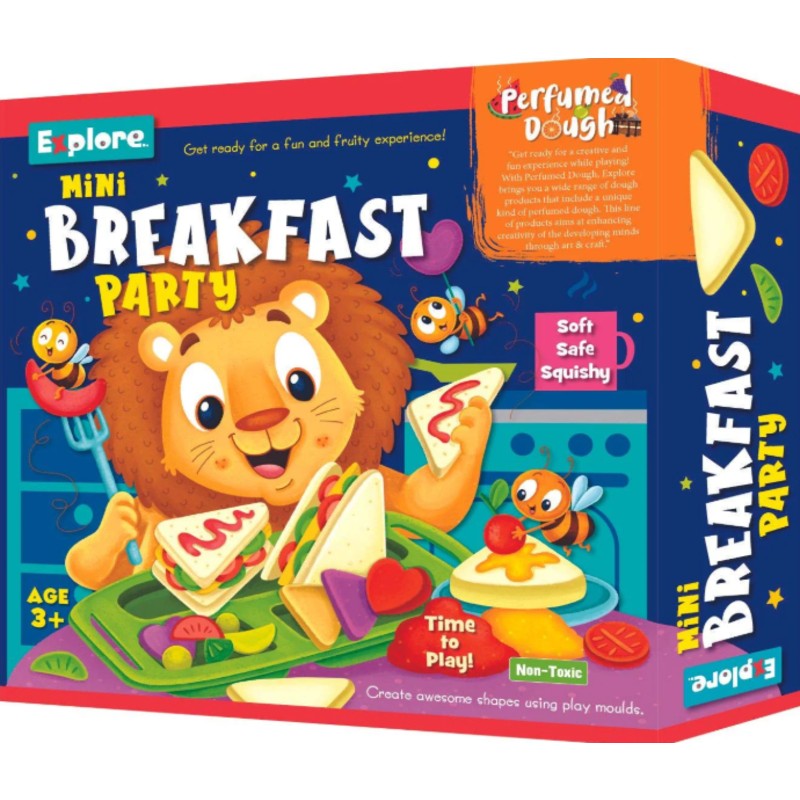 Explore | Perfumed Dough | Mini Breakfast Party toy set - Multicolor