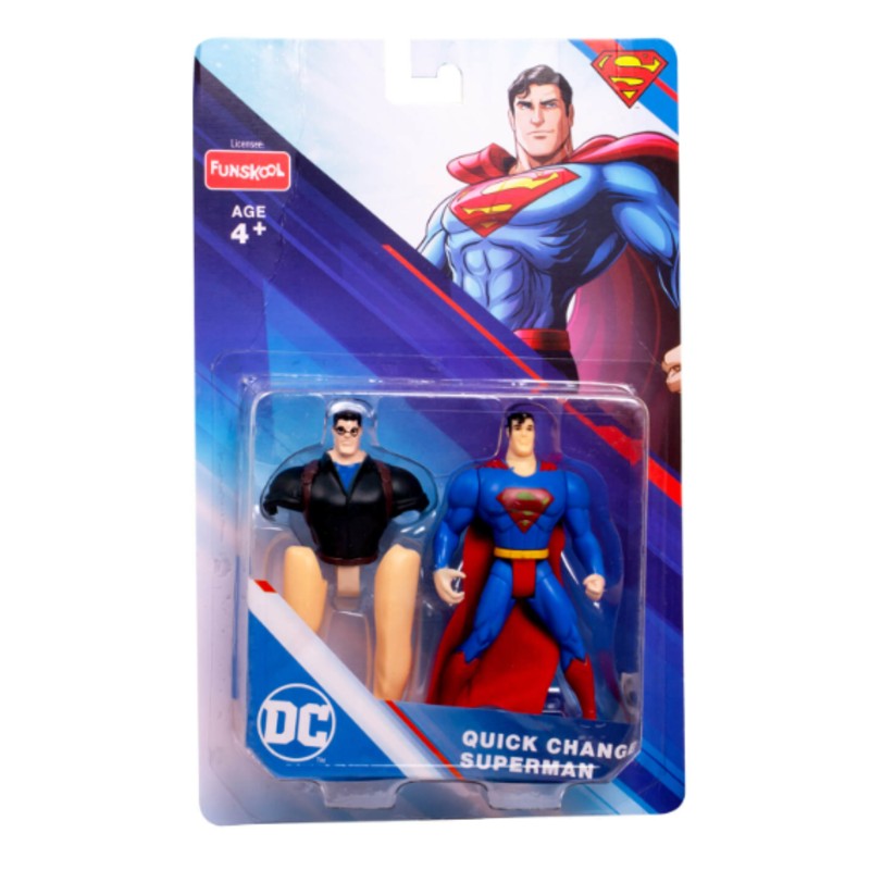 Funskool Quick Change Superman Action Figure for Kids - Multicolour