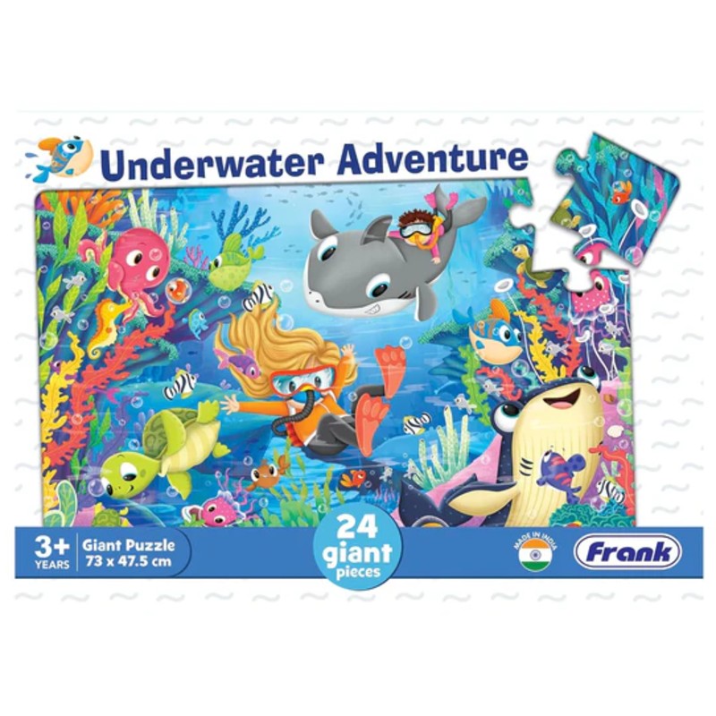Frank Underwater Adventure Giant Floor Jigsaw Puzzle (24 Cardboard Pieces) for Preschool Kids
