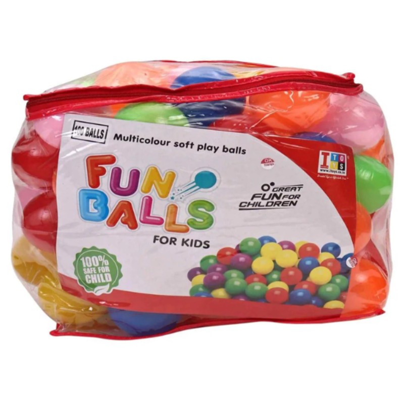 Itoys Multicolored Fun Balls For Kids - 100 Pcs
