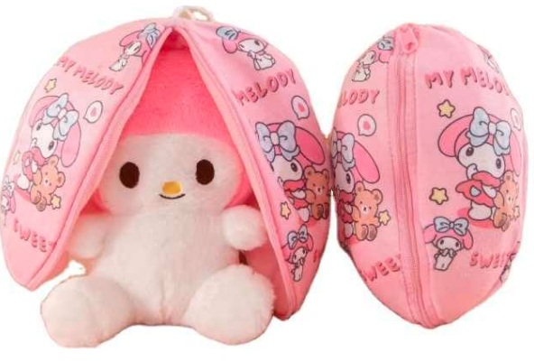 Rabbit Soft Toy Zipper Kawai Kuromi Stuffed Toys for Kids | Plush Teddy Bear Gift