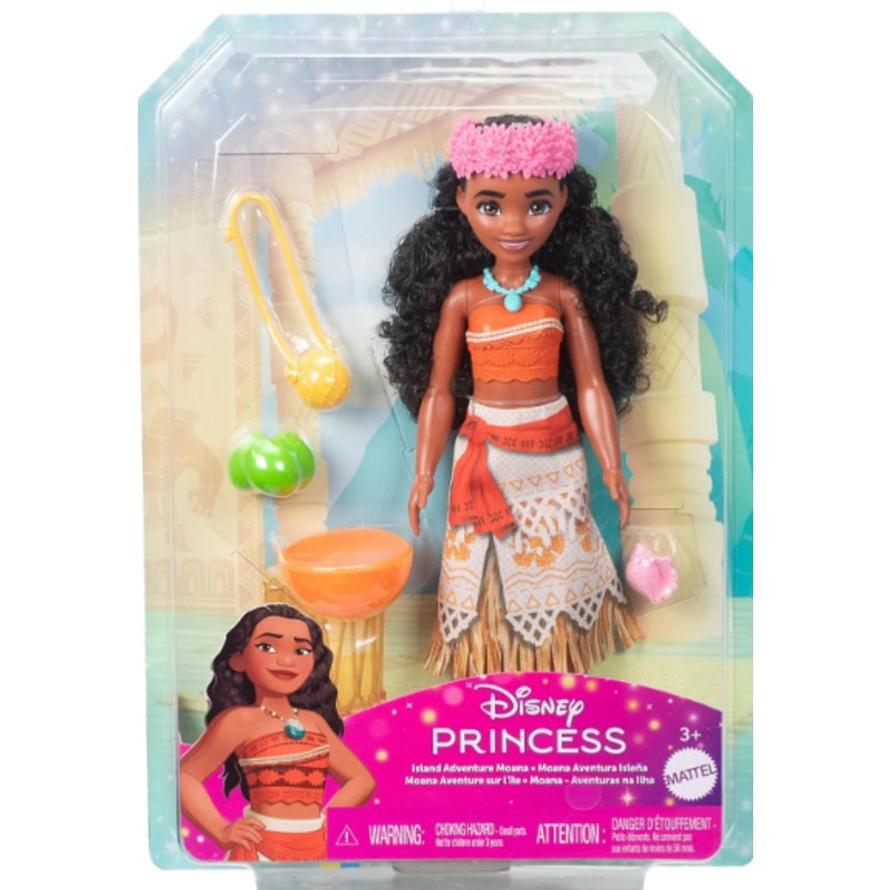 Mattel Disney Princess Moana’s Magical Island Adventure Doll for Kids Ages 3 Years & Up
