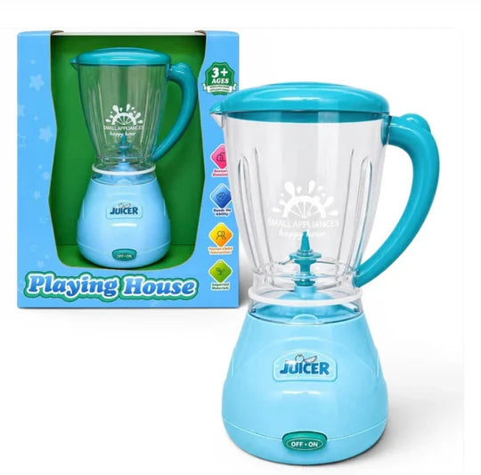 iLearnNGrow Pretend Play Juicer Mixer Toy for Kids | Rotating Blade with Sound Effects | Kitchen Appliance Role Play Toy for Boys & Girls 3+ Years