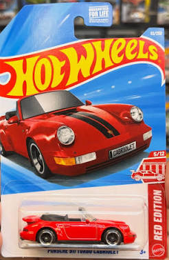 Hot Wheels Imported Premium - Red Edition - Porsche 911 Turbo Cabriolet