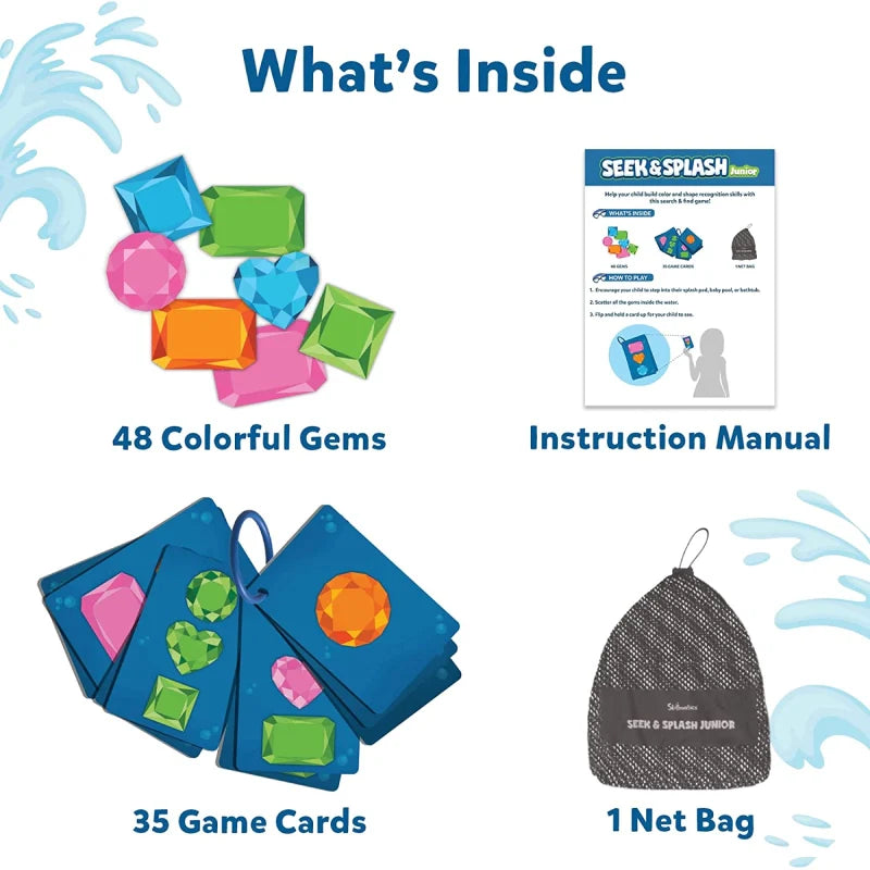Skillmatics Seek & Splash Junior | Bath Time Search and Find Game (Ages 3-6)