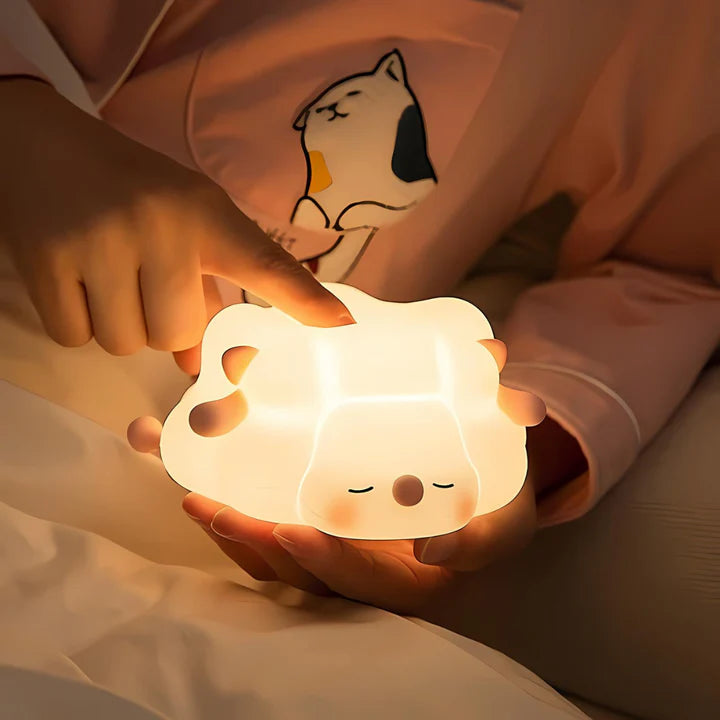 Night Light, USB Rechargeable Silicone Sleeping Sheep Light Night Light Cute Kids Night Light