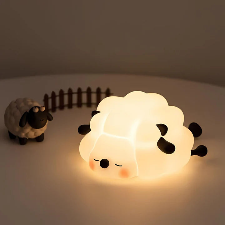 Night Light, USB Rechargeable Silicone Sleeping Sheep Light Night Light Cute Kids Night Light