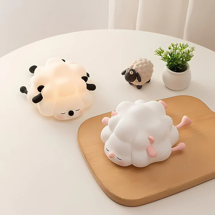 Night Light, USB Rechargeable Silicone Sleeping Sheep Light Night Light Cute Kids Night Light