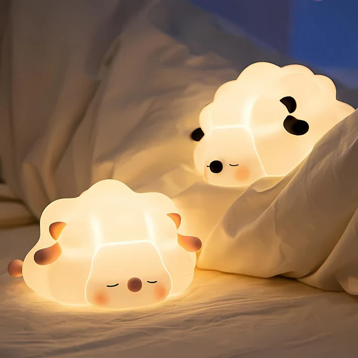 Night Light, USB Rechargeable Silicone Sleeping Sheep Light Night Light Cute Kids Night Light