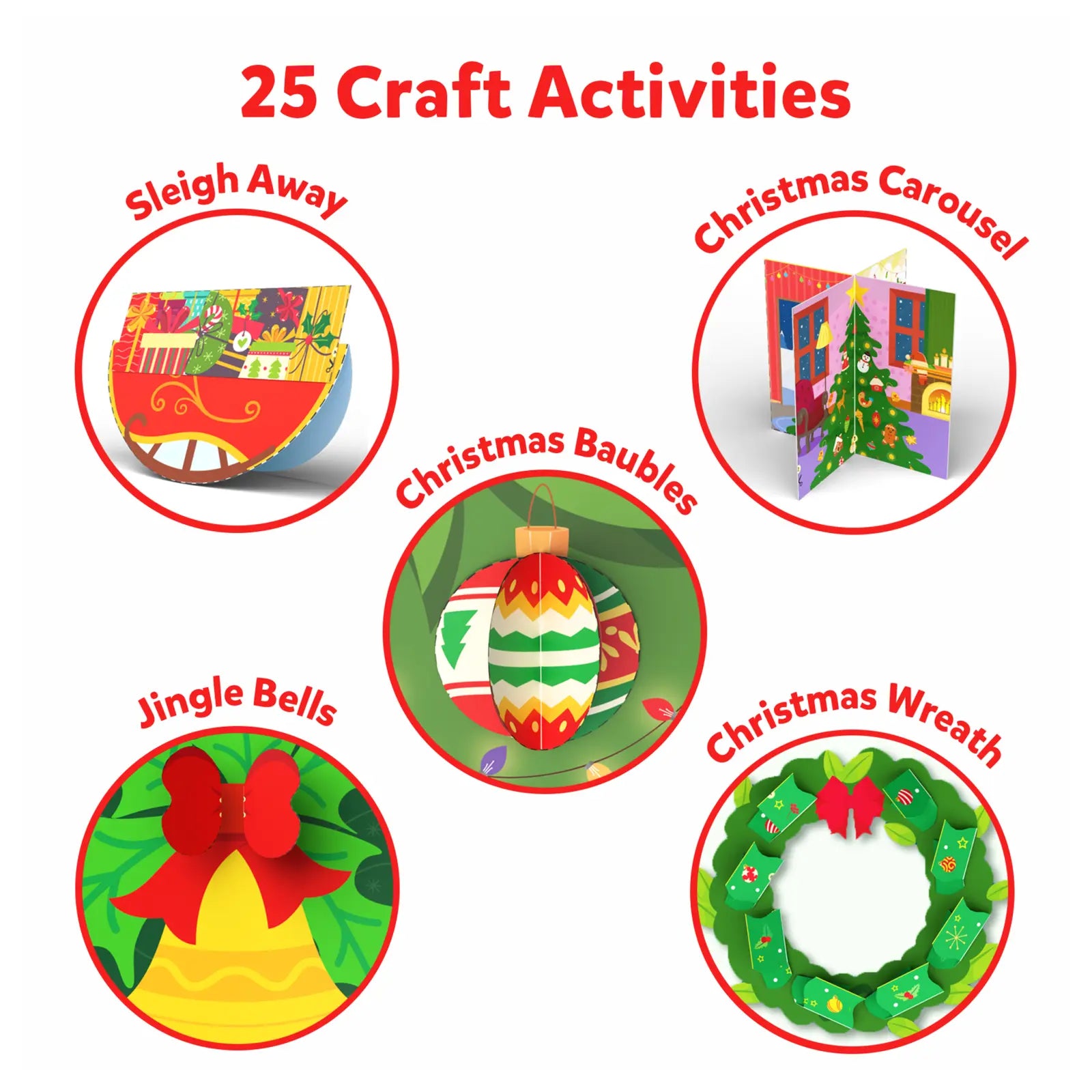 Skillmatics SNIP, SNIP! Holiday Magic - Art & Craft Activity Kit for Ages 3-7