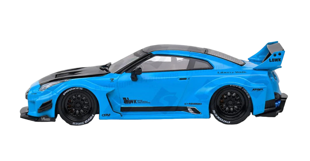 Solido Nissan GTR35 LBWK Silhouette Miami Blue 2019 - Scale 1:43 - Solido