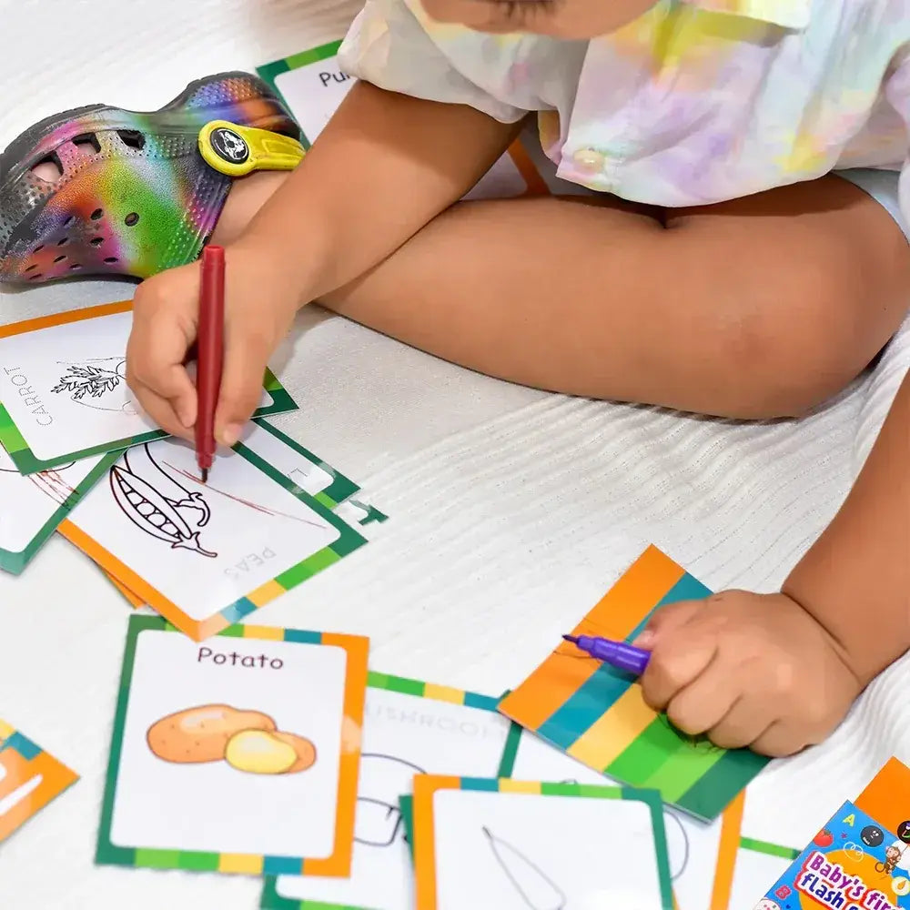 iLearnNGrow Baby’s First Vegetables Flash Cards – 28 Pc Educational Veggie Flash Card Set for Kids - ilearnngrow Learning Solutions Pvt Ltd