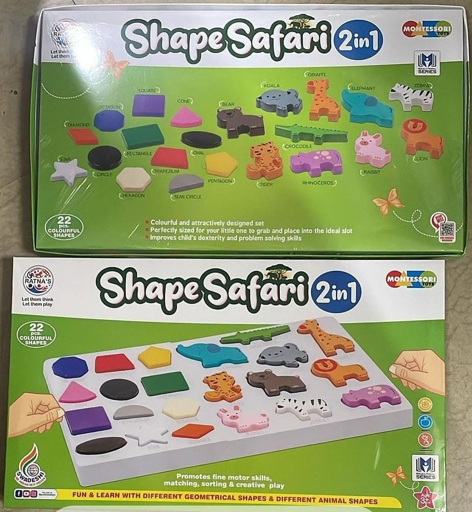 Ratna's Shape Safari 2 in 1 - Multicolor