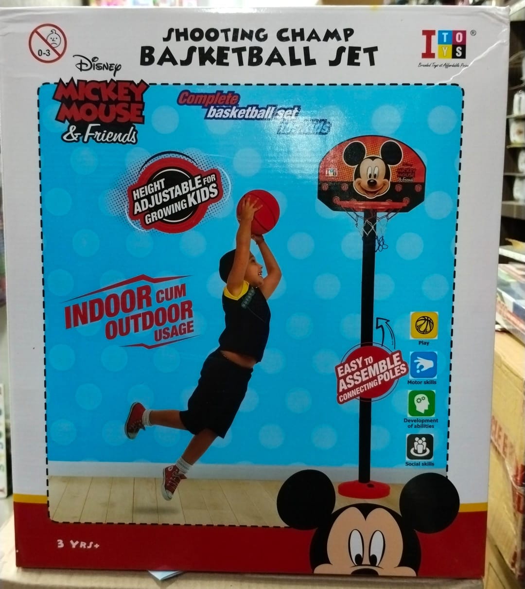 IToys Shooting Champ Basketball Set Mickey Mouse Themed - Multicolor