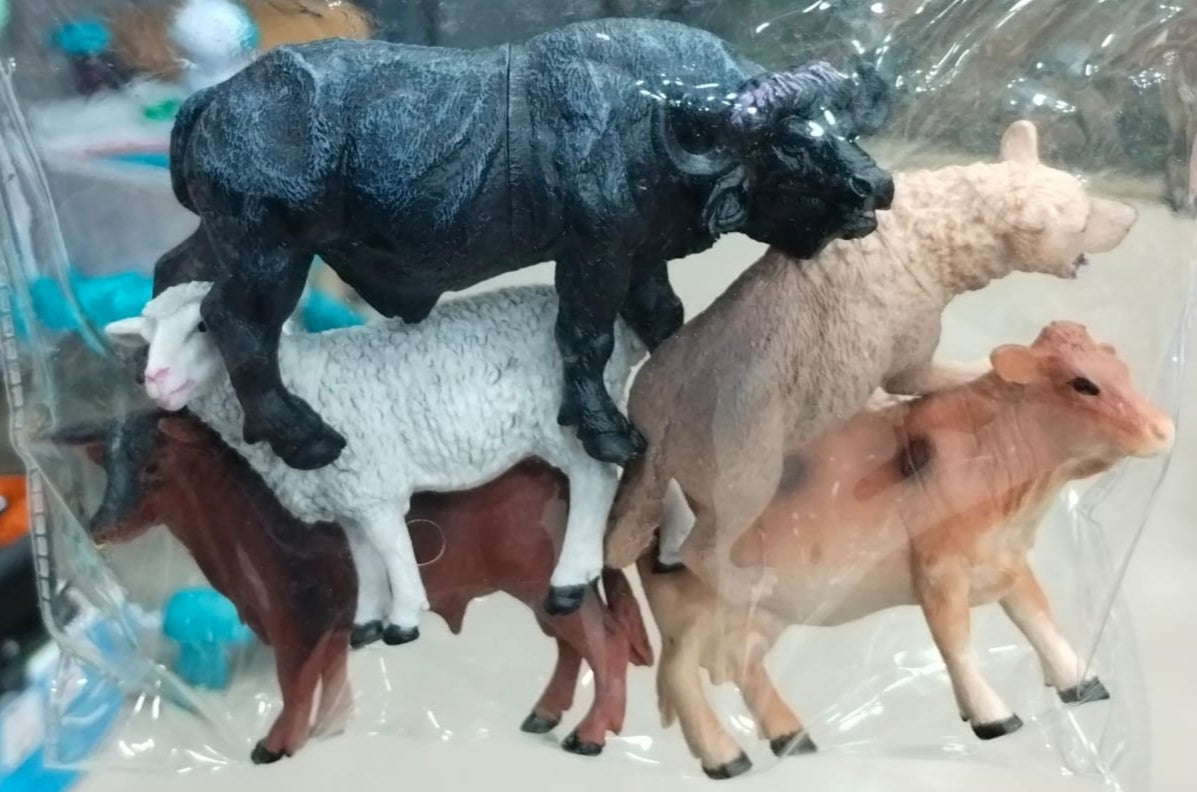 Soft Rubber Toy Animals Combo Set – Fun & Safe Play for Kids (Multicolor)