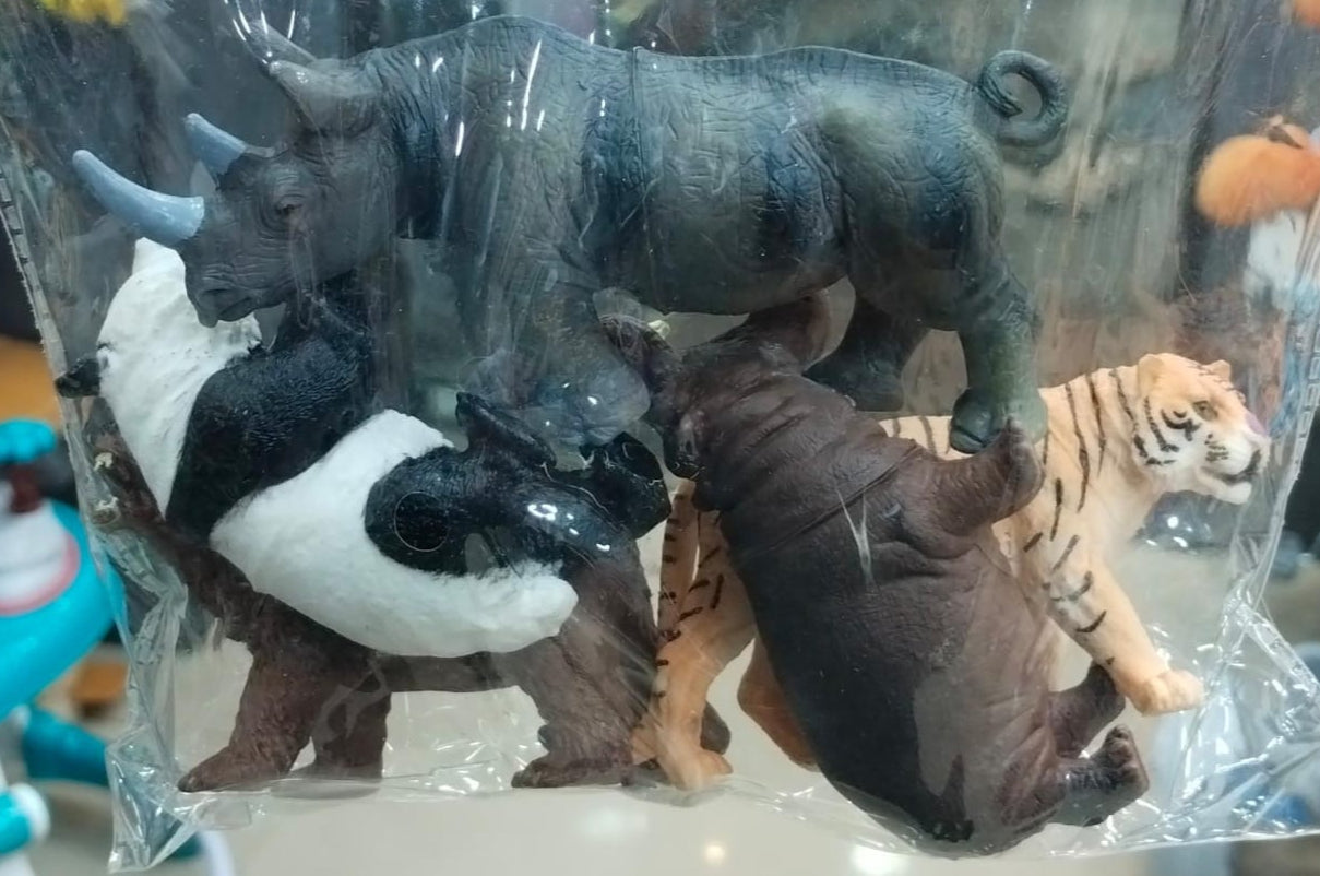 Soft Rubber Toy Animals Combo Set – Fun & Safe Play for Kids (Multicolor)